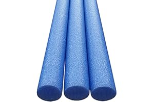 Oodles of Noodles Solid Deluxe Extra Long Pool Noodles - 3 Pack - Approx. 55 inch x 2.75 inch Durable Floating Foam Tubes - Premium Foam Noodle for Swimming, Crafts, Exercise, and Water Activities