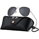 Pro Acme Classic Polarized Aviator Sunglasses for Women Men, Lightweight Metal Pilot Frame UV400 Protection 58MM