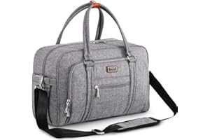 WV WELAVILA WELAVILA Diaper Bag Tote Large Convertible Baby Bags with Changing Pad & Insulated Pockets for Mom & Dad - Travel Diaper Tote Grey Diaper Tote Bag - Multifunction Baby Diaper Bag - Diaper Duffle Bag