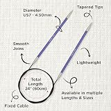 KnitPro Zing Fixed Circular Needles 40in 100cm Size 4.5mm view 3