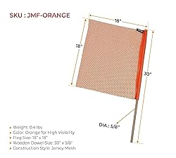 Mytee Products (8 Pack) 18"x18" Orange Safety Flags