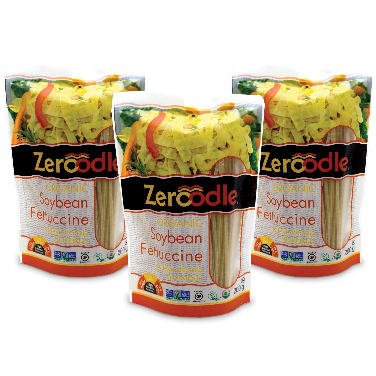 Buy Zeroodle 3Pack Low Net Carb Gluten Free Vegan Pasta Soybean