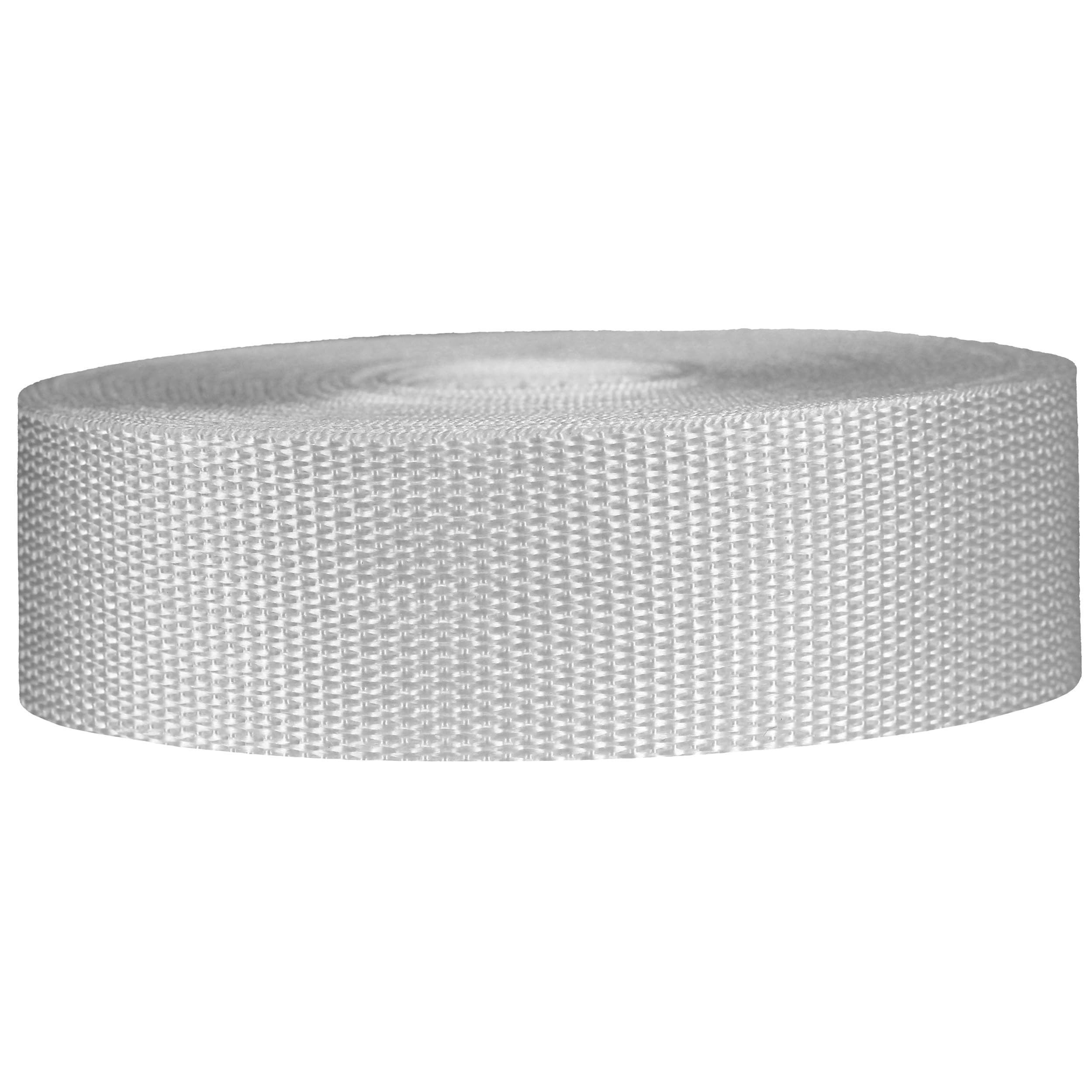 Strapworks Lightweight Polypropylene Webbing - Poly Strapping for Outdoor DIY Gear Repair, Pet Collars, Crafts – 1.5 Inch x 50 Yards - White