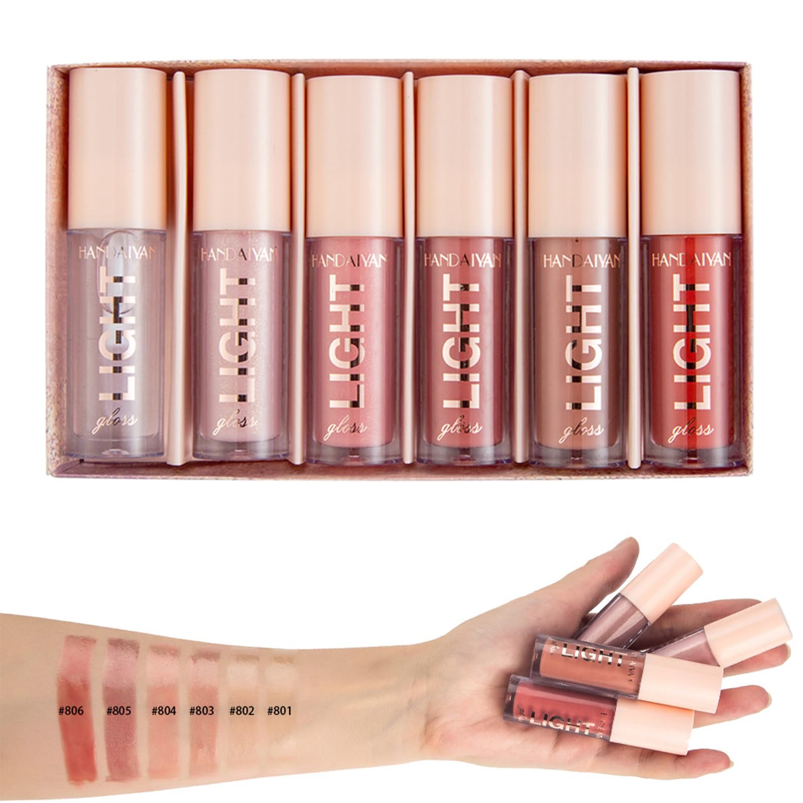 Shimmer Lip Gloss, Mermaid Lip Gloss Shiny Glitter Liquid (01)