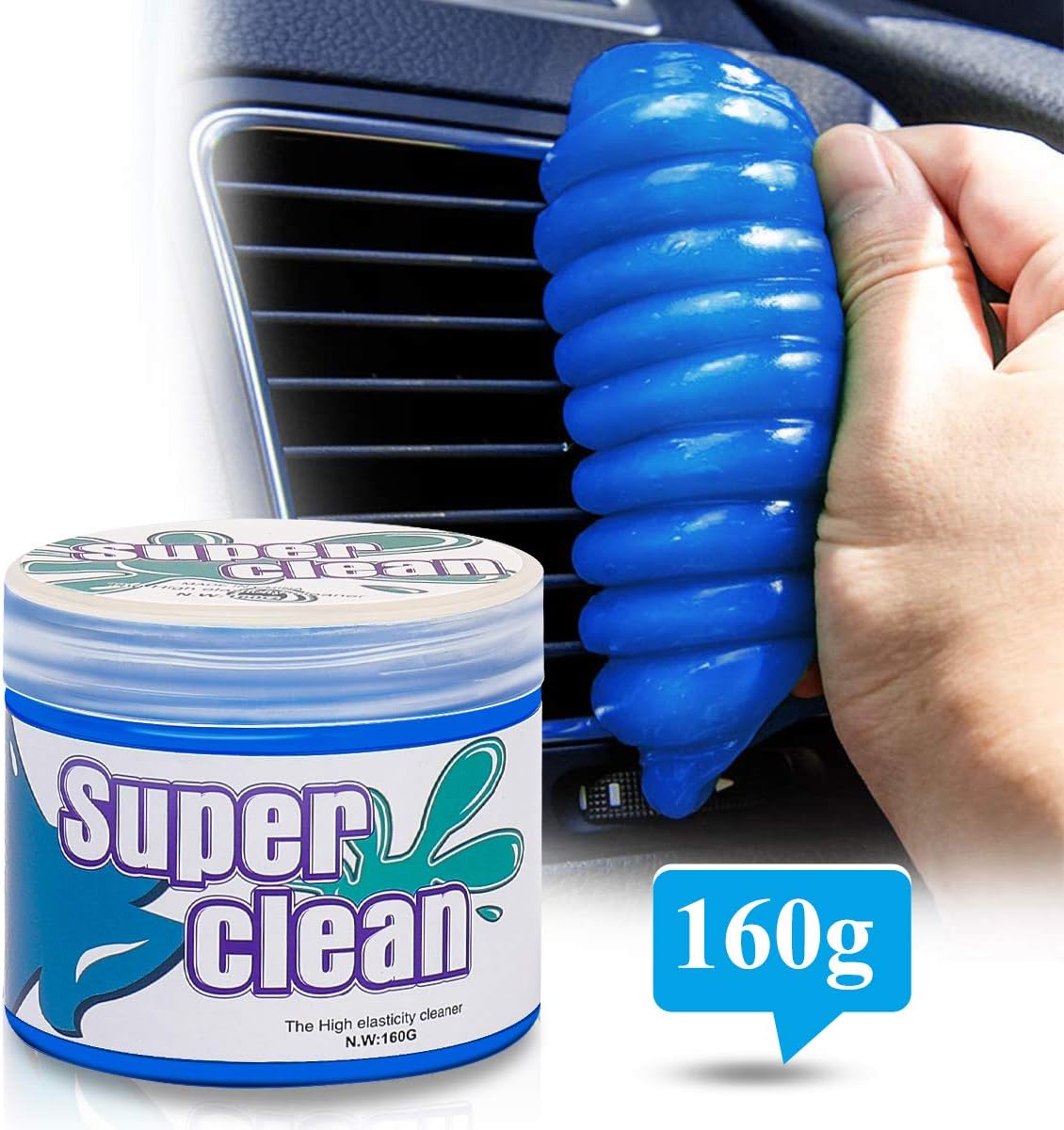 2020 Upgrated Degbit Dust Cleaning Gel for Car Detailing Putty, Laptop Keyboard Cleaner, Universal Dust Cleaner Mud Goo for Vent/PC/Cameras, Reusable Cleaning Kit/Dust Remover Slime for Auto/Office
