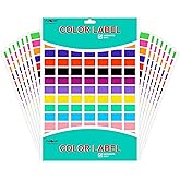 PARLAIM Pack of 1575 Rectangle Color Coding Labels,1/2" x 3/4" Rectangular Stickers in 15 Colors Rectangle Folder File Labels for Office and Home