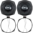 Earthquake Sound i82SWS 8-inch Shallow Woofer System Under-the-Seat Subwoofers with Gaskets, 2-Ohm (Pair)