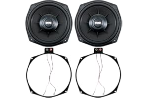 Earthquake Sound i82SWS 8-inch Shallow Woofer System Under-the-Seat Subwoofers with Gaskets, 2-Ohm (Pair)