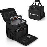 Porch Shield Power Station Bag for Explore 160-300W, Black | Fit Most Solar Generator, Portable, Shock Cushioning, Multiple Storage Pockets, Camping Essential