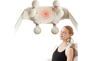 SKG Cordless Neck Massager for Pain Relief Deep Tissue Shiatsu Neck and Shoulder Massger with Heat H7 Ultra Gifts for Men and Women Birthday