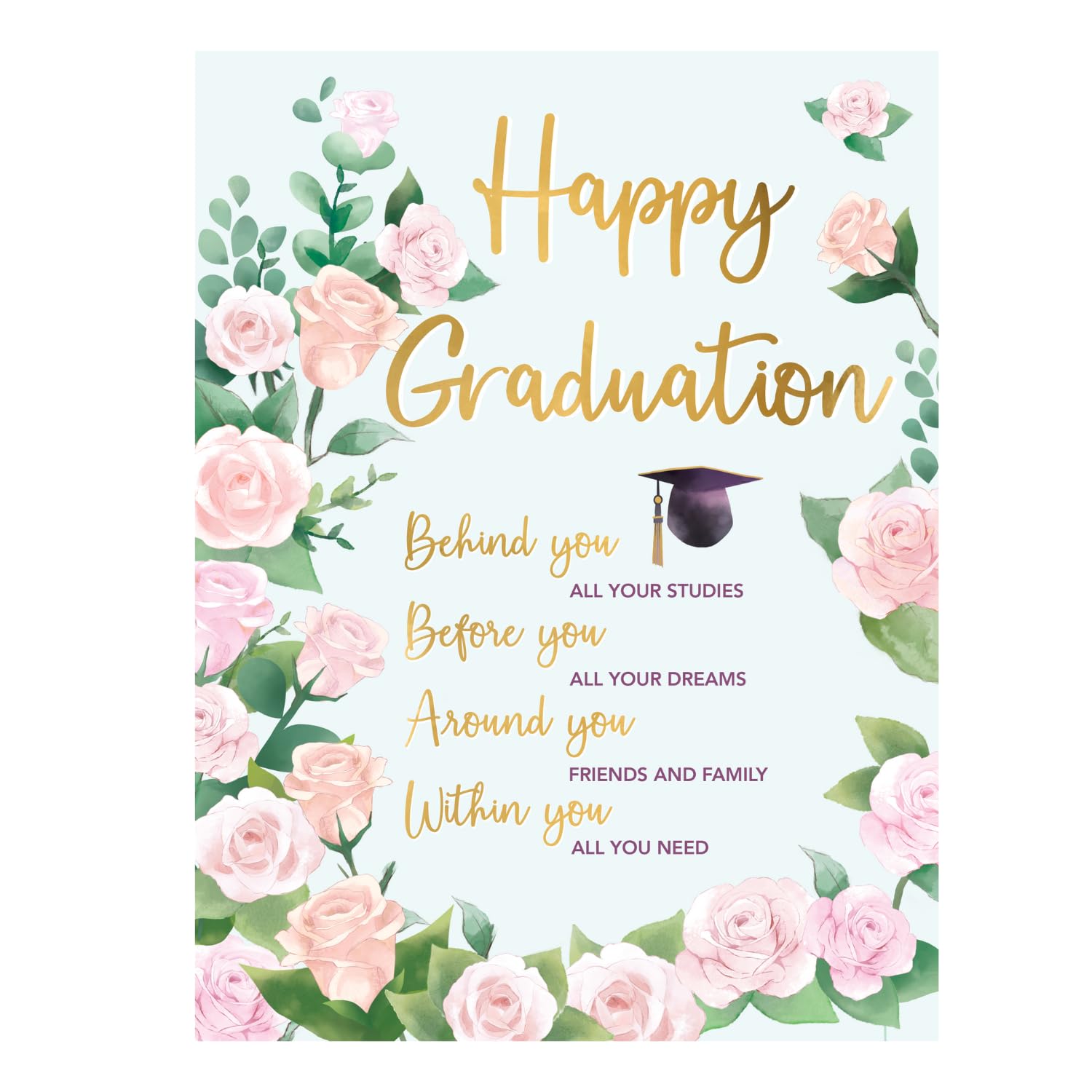 Pop Out Bouquet Graduation Congratulations Card Just WOW! Pop Up 3D Large Cards GWG002C