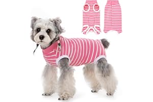 Coppthinktu Recovery Suit for Dogs Female Dog Onesie After Surgery Spay, Soft Surgical Pajamas Post-Op Bodysuits for Small Medium Puppy, Abdominal Wounds Prevent Licking Cone E-Collar Alternative