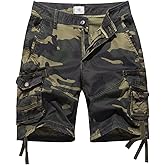 FOURSTEEDS Women's Cotton Relaxed Fit Casual Multi-Pocket Bermuda Cargo Shorts