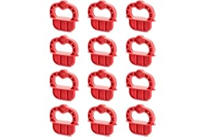 QWORK Gap Deck Board Spacer Guide, 12 Pcs 1/4" Deck Board Jig Rings for Pressure Treated, Composite, PVC, Plank