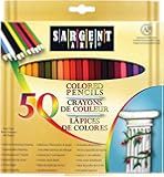 Sargent Art Premium Coloring Pencils, Pack of 50 Assorted Colors, 22-7251