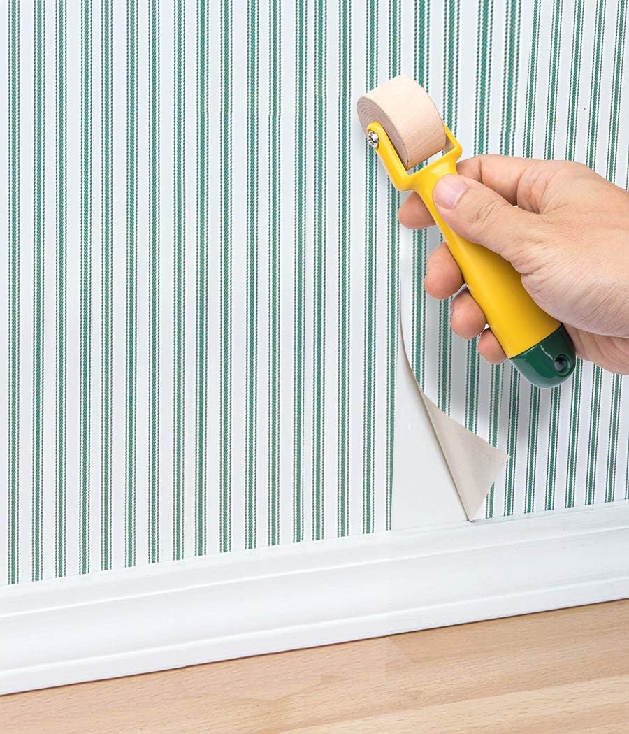 OIIKI Seam Roll & Press Roller, Quilting Tool Wallpaper Roller with Ergonomic Handle, Sewing Notions Pressing Wheel, for Quilting, Sewing, Print, Ink, Wallpaper, Home Decoration