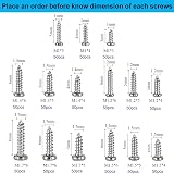 FandWay 750Pcs Tiny Self Tapping Screws Set M1 M1.2 M1.4 M1.5 M1.7 for Watches view 4