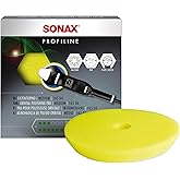 SONAX Yellow Dual Action Polishing Pad | Medium Cut Foam Pad for Swirl Removal & Paint Refinement | Ventilated Design Prevents Overheating | Durable Hook & Loop Backing | 493500 | 6.5 Inch