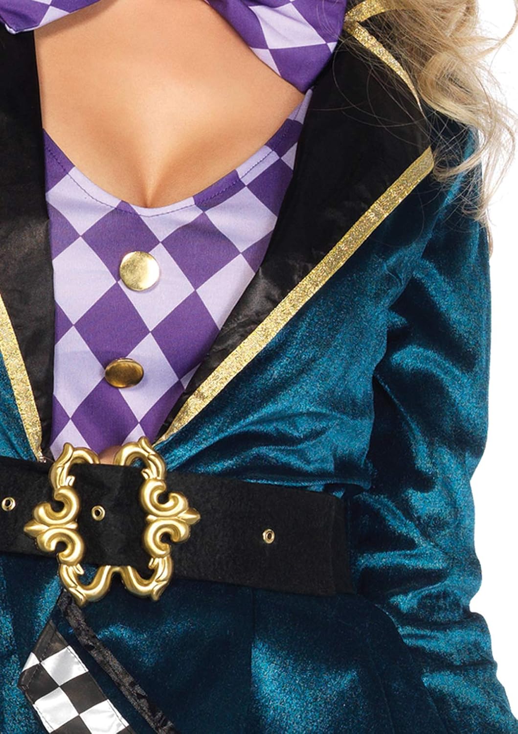 Leg Avenue Women's Delightful Mad Hatter Halloween Costume: Clothing