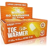 Toe Warmers 40 Pairs (80 Warmers) - Up to 10 Hours of Long Lasting Warmth and Toe Warmers for Feet - Easy Air Activation - Ultra Thin, TSA Approved