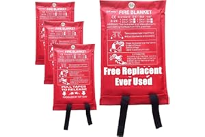 Inf-way Emergency Fire Blanket for Home and Kitchen, 5 Size for Choice, 1 Pack Fire Blanket 3.3x3.3ft