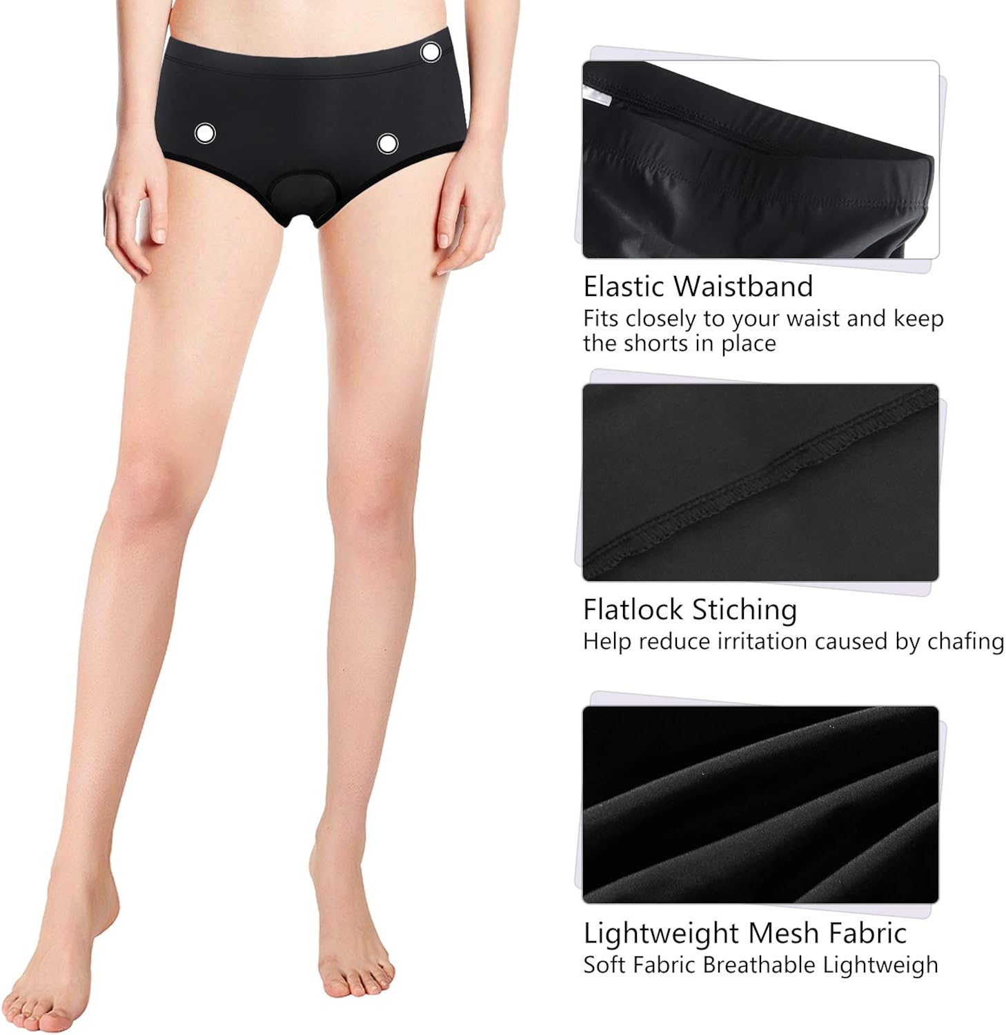 DAYOUNG Women's Cycling 3D Padded Underwear Quick Dry Breathable Bicycle Briefs: Clothing