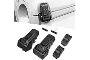 sukemichi JL Hood Latch with Keys, Replacement OEM Hood Latches Locking Hood Latches for 2018-2025 Jeep Wrangler JL 4XE Gladiator JT Accessories, Anti-Theft, Eliminate Hood Flutter Bounce,1 Pair