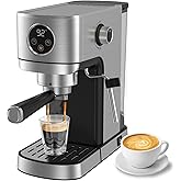 VEGETA Espresso Machine, 20 Bar Coffee Espresso Machine, 1350W Espresso Machine with Milk Frother, Small Espresso Machine for