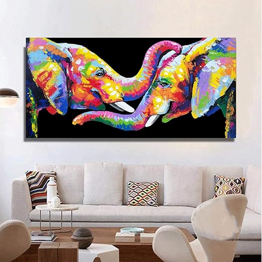 fdgfd Carteles e Impresiones artísticos de Pared de Elefante Colorido