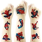 20PCS Cool Spider Temporary Tattoos Stickers Cute Cartoon Waterproof Temporary Tattoos Stickers for Kids,Classroom Reward Supplies,Birthday Party Halloween and Christmas Surprise Decoration Supplies