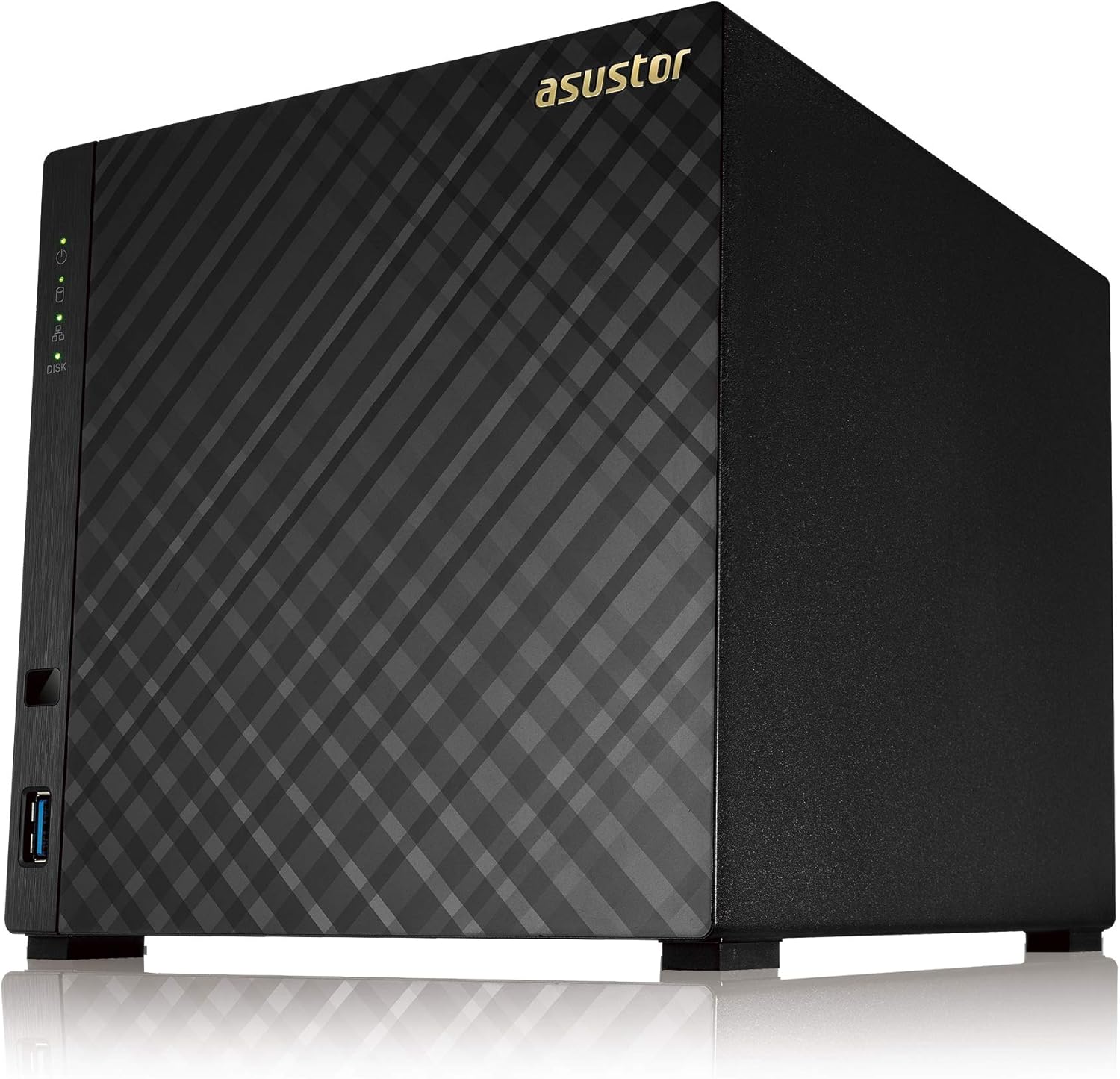 Asustor AS1004T v2 | Network Attached Storage + Free exFAT License | Personal Private Cloud for Music Picture Video Storage | Home Media Server | 1.6GHz Dual-Core, 512MB RAM | 4 Bay Diskless NAS