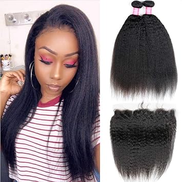 Amazon Com Odir 8a Brazilian Kinky Straight Human Hair 2 Bundles
