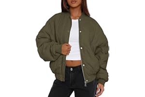 PRETTYGARDEN Women's Quilted Bomber Jacket Fall Fashion 2025 Lightweight Cropped Zip up Outerwear Winter Puffer Coats Pockets