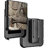 Case with Clip for Motorola RAZR Ultra 2025, Nakedcellphone Textured Slim Hard Shell Cover and [Rotating/Ratchet] Belt Hip Holster Holder Combo for Moto XT2551 - Bushwolf Camo Design