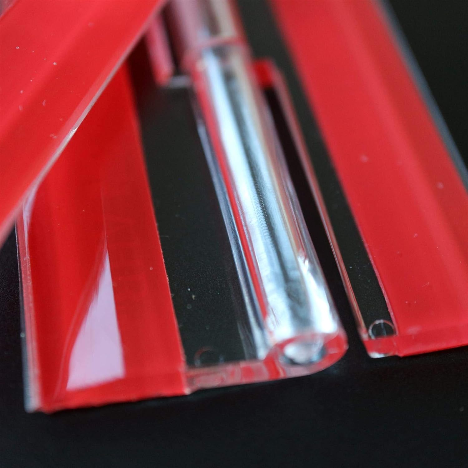 4X Acrylic Piano Hinges - No Glue Required. Transparent Clear Plastic 200mm