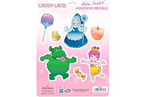 OPEN ROAD BRANDS Hasbro Candy Land Adhesive Vinyl Decals - Fun Candy Land Sticker Set Featuring Princess Lolly, Mr. Mint, Queen Frostine and More