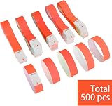 L LIKED 500 Pcs Neon Red Paper Wristbands Waterproof Security Event Bands view 4