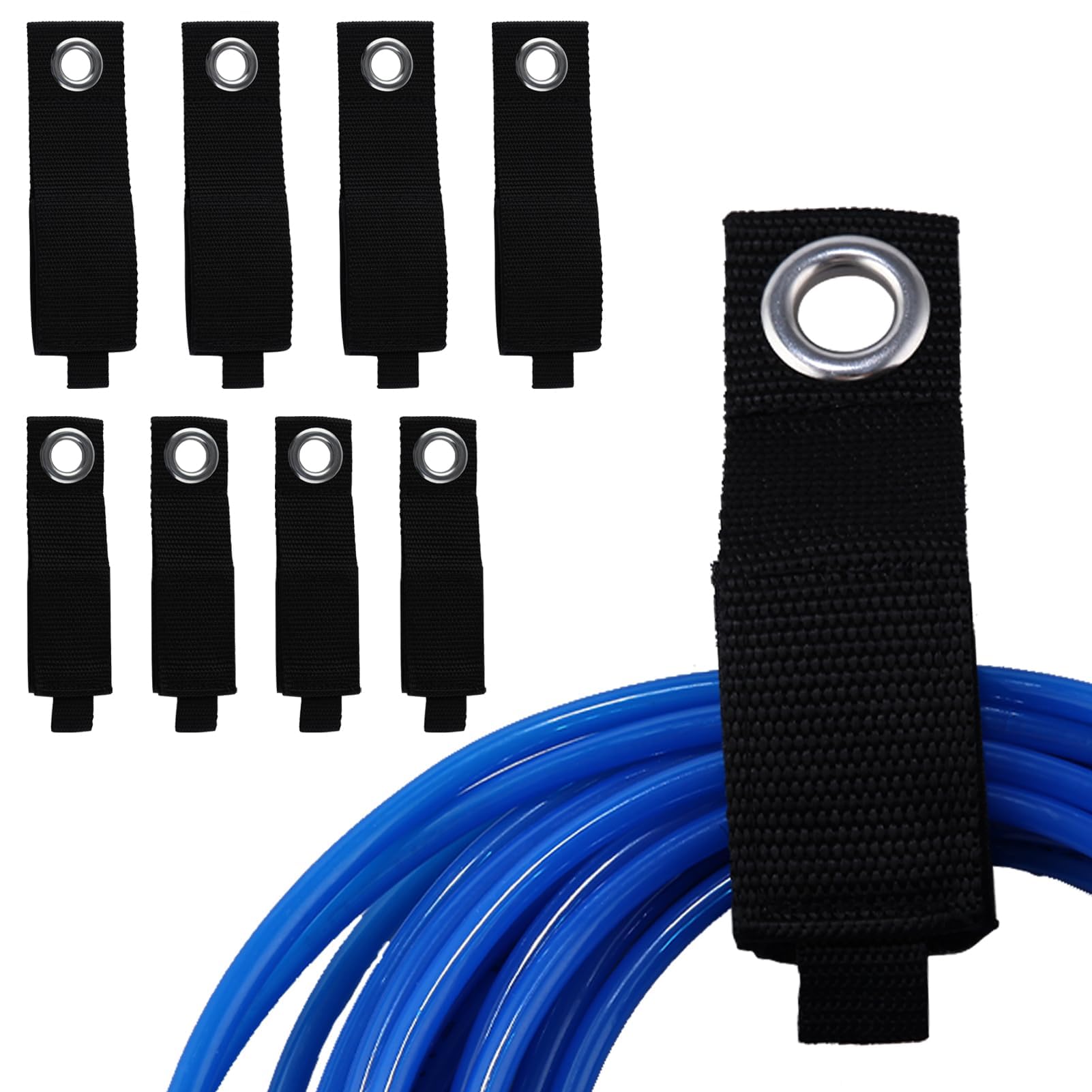 GOLD DEER 8PCS Heavy-Duty Nylon Storage Straps, Extension Cord Holder, Organizer, Fastening Straps, Cord Wrap, Garage Organization Tool for Hanging Cables, Hoses, Ropes and Tools