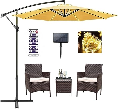 Solar Patio Umbrella Lights 8 Lighting Mode String Lights With Remote Control Umbrella Lights Solar Powered Waterproof Outdoor For Patio Umbrellas Outdoor Use Camping Tents Decoration Warm White Amazon Com