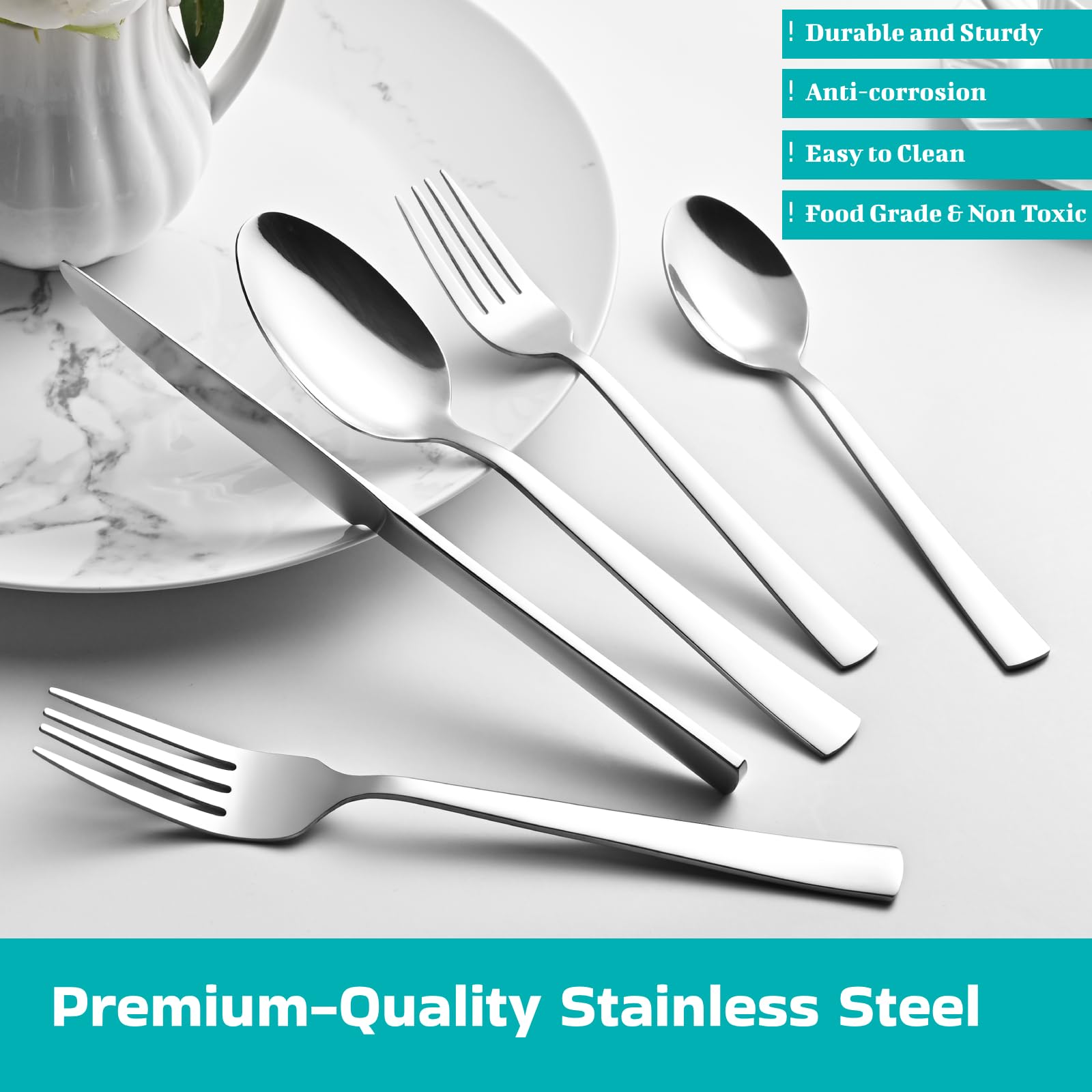 Mua KINGSTONE 40-Piece Silverware Service for 8 - Premium Stainless ...