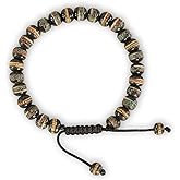 Adjustable Handmade Wrist Mala with Tibetan Prayer Beads and Medicine Bracelet - Yoga Healing, Many Color Choices (Black) - Natural Himalayan Yak Bone Beads for Meditation
