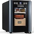 NEEDONE Cigar Humidor 8L with Heating & Cooling Control, Quiet Thermostatic Electric Cooler Cabinet for 80 Counts with Spanish Cedar Wood Shelves & Drawer with Hygrometer, Gift for Men