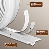 Maudzlan 236in/6m Window Door Draft Blocker Self-Adhesive Seal Strip White view 6
