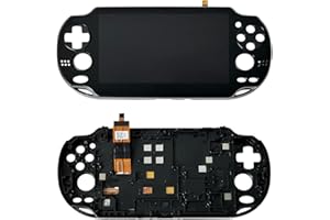Partsatoz Black LCD Display Touch Screen Digitizer Glass Assembly with Bezel Replacement for PSV Vita 1000 1001 PCH-1001 PCH-