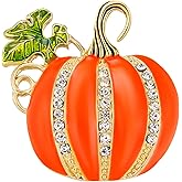 DAYANEY Pumpkin Enamel Pins, Thanksgiving Brooches and Pins Jewelry Holiday Pins Accessories for Women Girls as Thanksgiving Gifts, Fall Rhinestone Leaf Pumpkin Brooch as Clothes Hat Backpack Costume