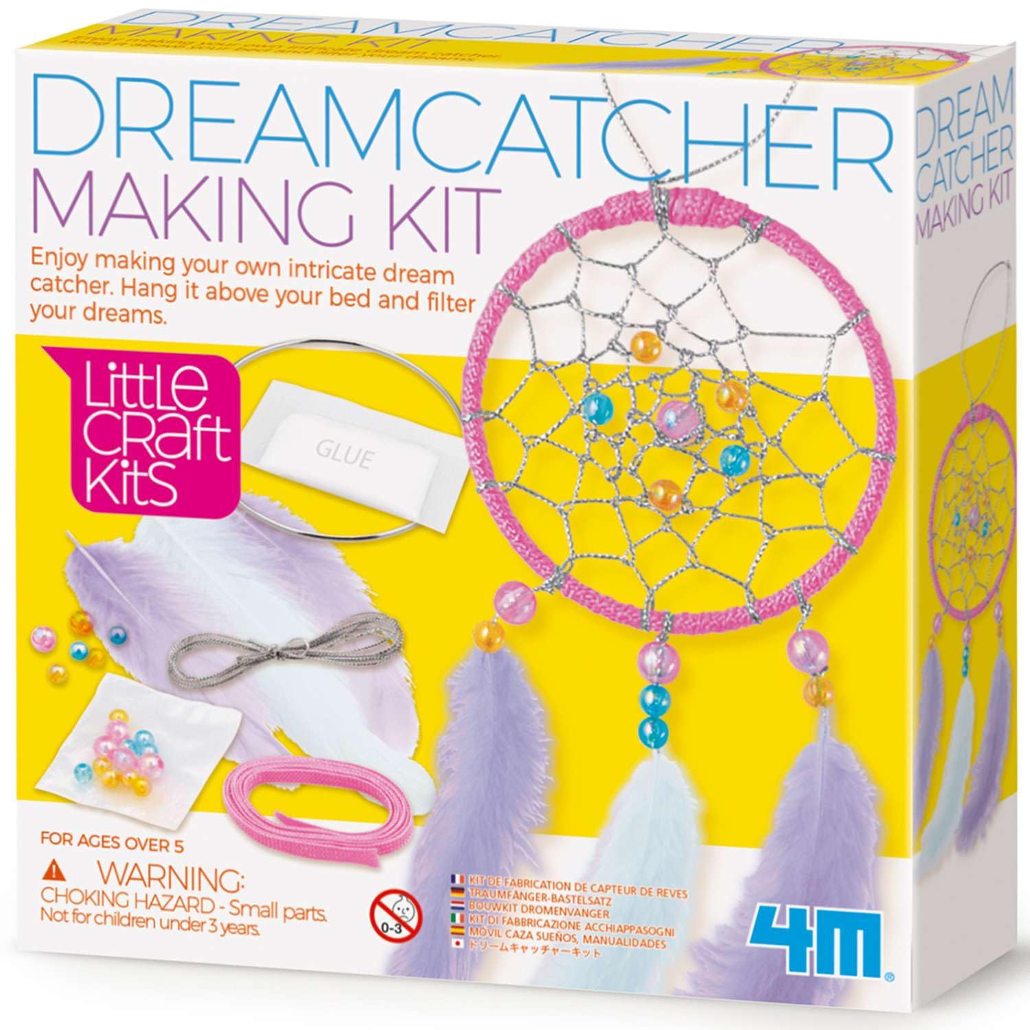 4M Little Craft Dream Catcher Making Kit | Personalised Creative Weaving & Decorating Activity Set | Arts & Crafts for Children | Educational & Fun Gift Idea for Kids Aged 5+ | Screen-Free Play