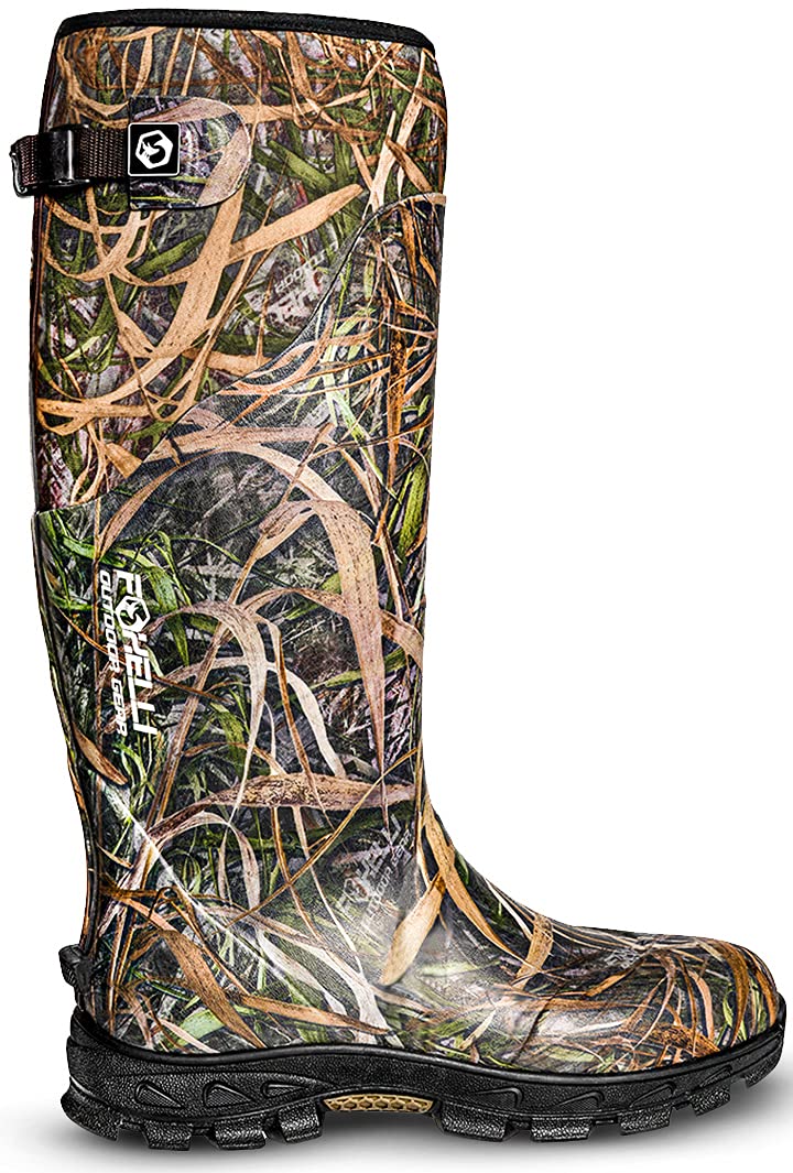 Foxelli Men’s Hunting Boots Waterproof Neoprene & Rubber Insulated
