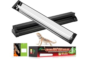 Haceryc T5 UVB Light for Reptile with Test Sensor Cards, UVB Reptile Light Fixture HO Combo Kit, High Output Reptiles Bar 10.