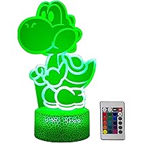 Lexibook, Super Mario, Yoshi Nightlight Alarm Clock, Sounds and