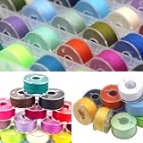 HWX Media 36 Pcs Pre-Wound Bobbins for Brother Janome Singer Sewing view 5